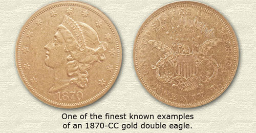 1870-CC $20 Gold Piece